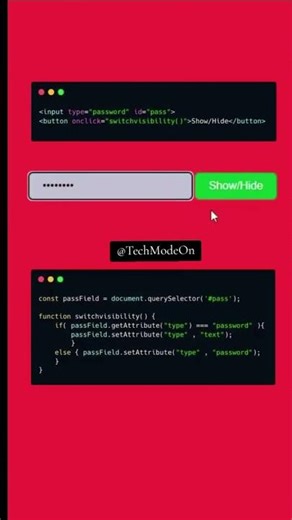 👉 Password Show/Hide Button JS🚀 | Fix Your Password Field | Better Login UX #shorts
