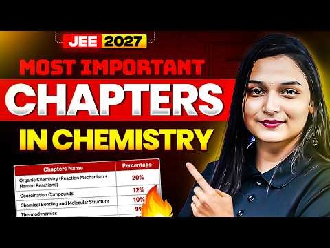 JEE 2027 : Chemistry Important Chapter Score 70+ Marks 😱 | JEE Mains 2027 Roadmap | Shilpi mam