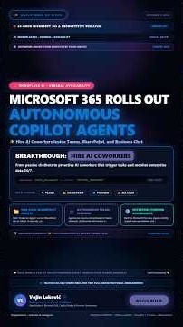 Daily Dose of M365: ✨ DAILY DOSE OF M365: MICROSOFT 365 LAUNCHES AUTONOMOUS COPILOT #Shorts