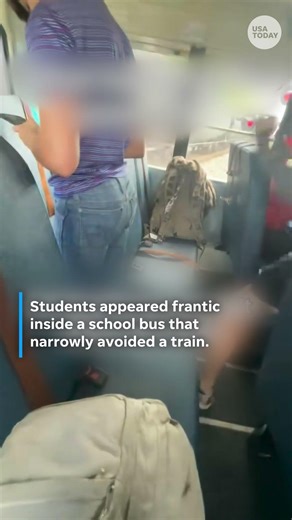 Train clips school bus filled with students See the frantic moments inside