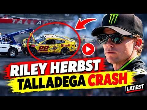 Riley Herbst Crash at Talladega | Joey Logano Flips in Massive NASCAR Wreck