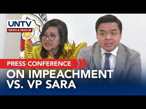 House holds press conference on impeachment against VP Sara Duterte | March 18, 2026