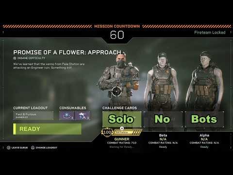 Aliens Fireteam Elite | APPROUCH | Insane Solo/Gunner no bots