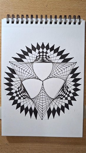 Mesmerizing Geometric Pattern Drawing Using Simple Lines and Shapes ✨