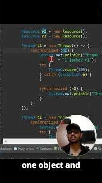 Deadlock in Java Explained #javainterviewquestions #coding #java #shorts