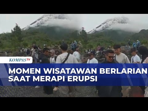 Momen Kepanikan Wisatawan di Kaliadem saat Merapi Erupsi dan Awan Panas Turun ke Lereng