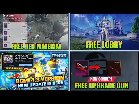 ✅ BGMI 4.3 UPDATE IS HERE / ALL NEW EVENTS EXPLAIN / FREE RED MATERIAL IN BGMI / HOW TO UPDATE BGMI 