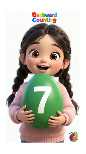 Learn to count backward from 10 to 1||reverse counting 🤟🏻 #kidslearning