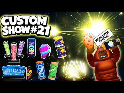 Custom Firework Show #21 In Roblox! (Fireworks Playground)