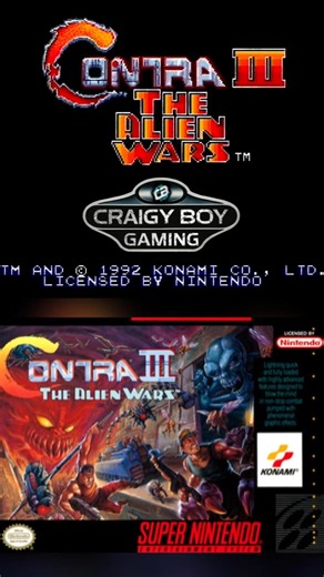 Contra III SNES Gameplay – Legendary Action! #Contra #snesgames #konami #retrogamingfun #gaming