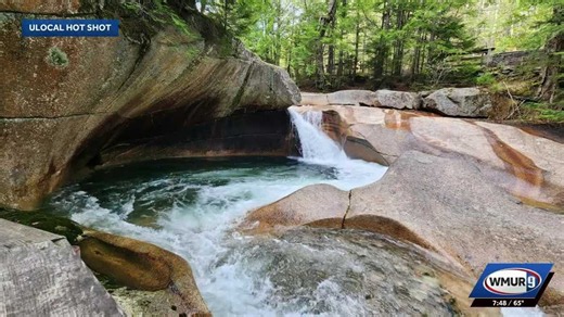 u local hot shot: Scenic views at The Basin in Franconia Notch State Park