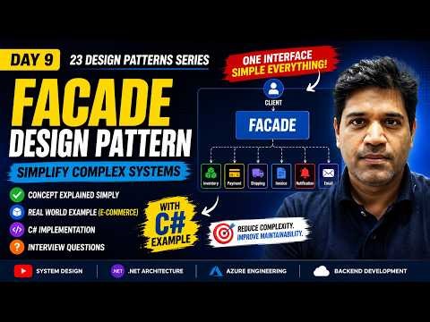 Day 9 : Facade Design Pattern in C# Explained Simply | Real World Example + Interview Questions