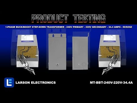 1-Phase Buck/Boost Step-Down Transformer - 240V Primary - 220V Secondary - 34.4 Amps - 50/60Hz