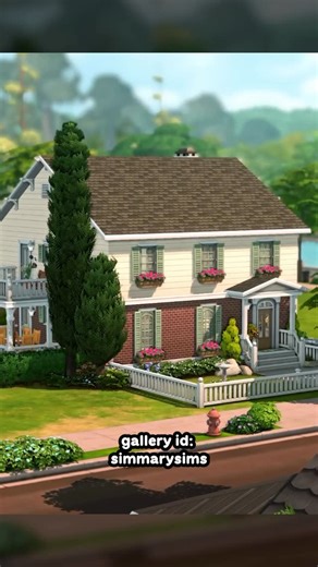 Simmary on Instagram: "I built a cute family home using just Base Game 😌 ▶️ Full speedbuild on youtube.com/simmary ⭐️ Gallery ID: simmarysims #sims4 #thesims4 #sims @thesims the sims 4 , house , home , design , video game , architecture , interior design , cozy , floorplan"