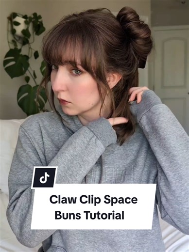 can you do claw clip space buns? my fav easy space buns alternative 💕 #spacebuns #clawclip #hairtutorial #hairstyle #hair
