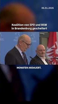 Der Brandenburger Ministerpräsident Woidke hat die Regierungskoalition der SPD mit dem BSW beendet.