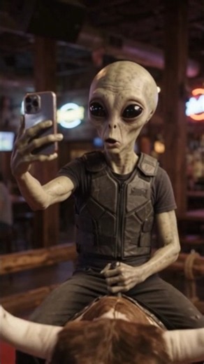 POV: Alien Tries a Mechanical Bull — Earth’s Cow Has No Patience 🐂👽😂#foryou #shorts #alien #cow