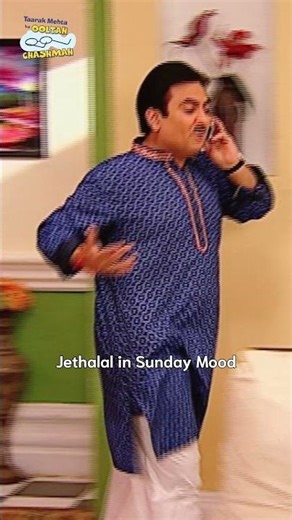 jethalal In Sunday Mood! #tmkoc #relatable #trending #shorts #christmas #gift #friends