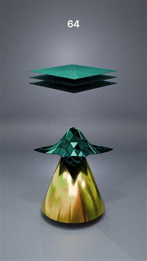 1,000,000 Cloth Simulation | Gold Cone