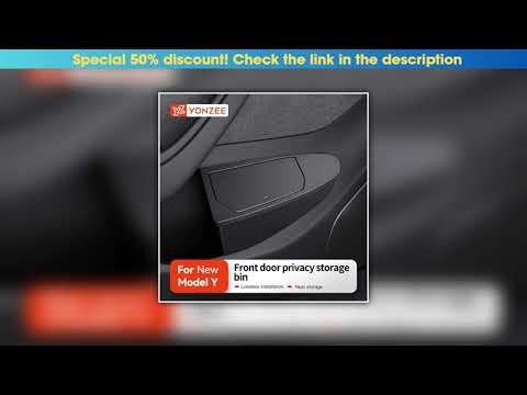 Hands-on YZ For Tesla Model 3 Y Highland Juniper ABS Car Door Trash Can Storage Box Waterproof Gar