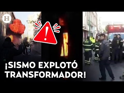 ¡Pánico tras flamazo en CDMX! Así fue la explosión de un transformador por sismo en Centro histórico