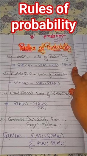Rules of probability #shorts #statistics #probability #maths #ytshorts #trending #viral #exam