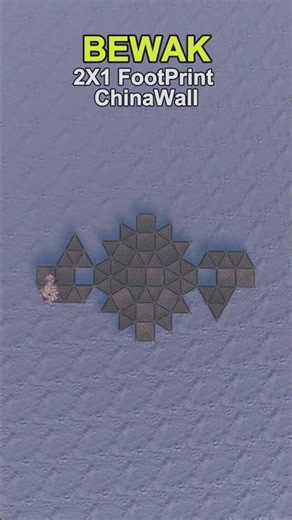 🔥BEWAK - 2X1 ChinaWall FootPrint - Rust Base Design
