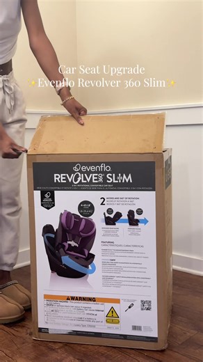 very excited about the evenflo 360 slim but how do we feel about rotating car seats??! • • • #evenflo #carseat #toddlermom #babymusthaves