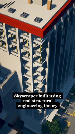 Real Structural Engineering Theory Applied in Minecraft City Skyscraper