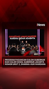 Program Pasangan calon Gubernur dan calon Wakil Gubernur Jakarta nomor urut 2, Dharma Pongrekun-Kun Wardana | iNews