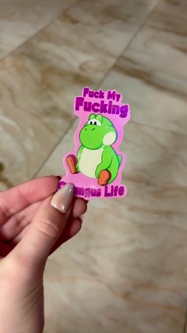 Yoshi Chungus Life Holographic Water Resistant Vinyl Sticker Mario - Etsy