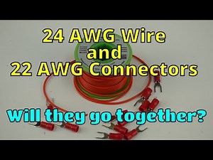 Making a secure, tight connection between a 24 AWG wire and a 22 AWG connector