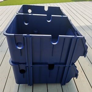 [Hot Item] Crab Box Mud Farming House Soft Shell Ware Plastic Stacking Bin Heavy Duty