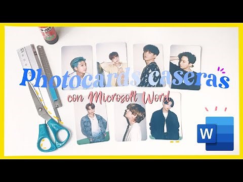 Aprende a hacer PHOTOCARDS CASERAS FÁCIL con Microsoft WORD | Photocards BTS | Tutorial en ESPAÑOL