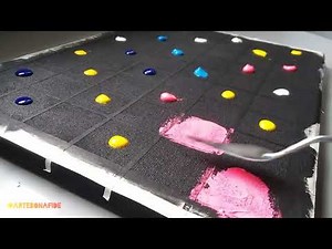 Pintura abstracta fácil con acrílicos y espátula/ Abstract painting easy/ Acrylics & Palette knife