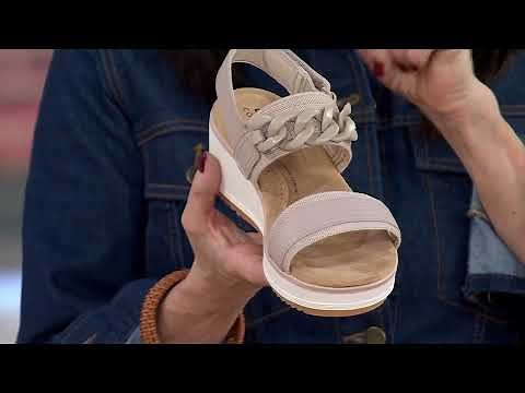 Clarks Collection Leather Wedge Sandals - Wrenly Eve on QVC