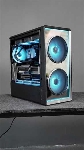 Strong airflow. Full RGB glow. Clean look. The Lian Li LANCOOL 217 INF comes with two 170mm front fans, one 140mm rear fan, and an infinity-mirror front glass panel for a striking RGB look. Build yours at mloongbld.sg WhatsApp us http://wa.me/message/UKWW6RL7RELNN1 #gamingpc #pcbuild #CustomPC #gaming #SingaporePC #rtx5080 #rtx5070 #9070xt #GamingGear #simlimsquare
