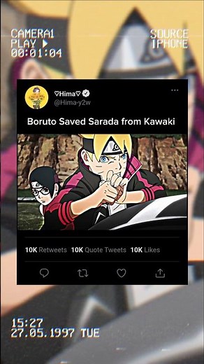 Sarada VS Kawaki 🥶 #naruto #anime #boruto #kawaki #sarada #kakashi #minato #sakura #hinata #sasuke