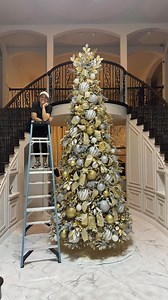 Tree 30! I’m always excited to go decorate this beauty that I designed a few years ago. Figured I’d show yall the process! #christmas #christmastree #navidad #noel #holidayseason #dallas | AB's Holiday Decor