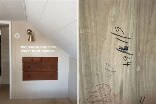 Woman finds hidden surprise with mysterious inscription in 1940s home