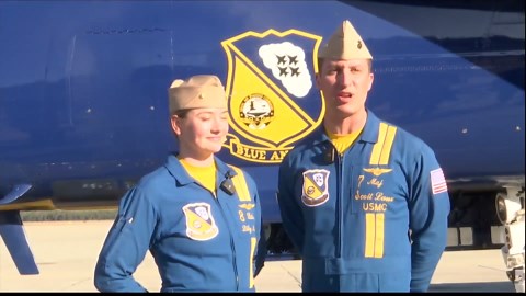 Blue Angels fly into town