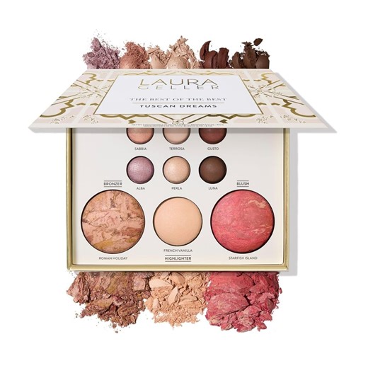 ✨Laura’s Best of Baked Favorites – 3-Piece Kit ✨Experience the glow of Laura’s most-loved Italian-made baked essentials in one stunning set! Featuring the Balance-n-Brighten Foundation for a flawless base, the Tuscan Dreams Palette with blush, bronzer, highlighter & 6 radiant shadows, plus a Retractable Kabuki Brush for seamless blending — this kit delivers everything you need for effortless, luminous beauty. Ultra-lightweight, dermatologist-approved, and always natural, these award-winning form