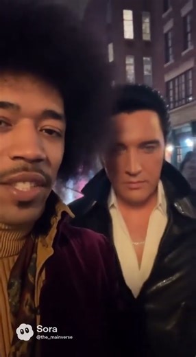 Sora 2: Late-Night Wisdom Walk With Elvis Presley & Jimi Hendrix 🌙🎶