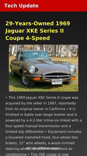 29-Years-Owned 1969 Jaguar XKE Series II Coupe 4-Speed | Tech Update | Latest Tech News 2026 #Tech #