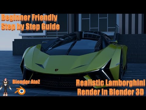 Realistic Lamborghini Render in Blender 3D | Beginner Friendly | Step By Step Guide