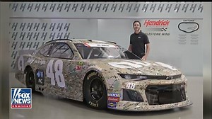 4.4K views · 238 reactions | NASCAR driver Jimmie Johnson unveils his new camouflage Camaro race car that salutes a fallen soldier. | Fox & Friends First | Facebook