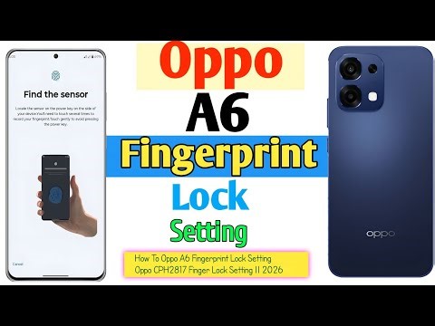 How To Oppo A6 Fingerprint Screen Lock Setting || Oppo CPH2817 Finger Lock Setting || 2026
