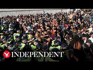 Protesters clash with police at anti-lockdown demonstration in Trafalgar Square
