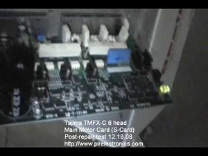 Tajima TMFX-C Embroidery Machine S-Card test video