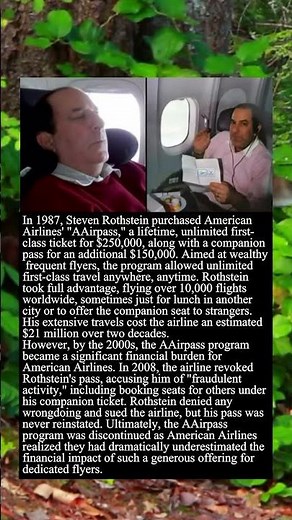 How One Man Cost American Airlines $21 Million with a Lifetime Ticket #shorts